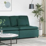 vidaXL Modul central canapea modulară cu perne, verde închis, 100 cm vidaXL Modul central canapea modulară cu perne, verde închis, 100 cm