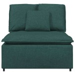 vidaXL Modul central canapea modulară cu perne, verde închis, 100 cm vidaXL Modul central canapea modulară cu perne, verde închis, 100 cm