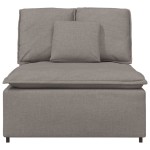 vidaXL Modul central canapea modulară cu perne, gri taupe, 100 cm vidaXL Modul central canapea modulară cu perne, gri taupe, 100 cm