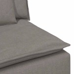 vidaXL Modul central canapea modulară cu perne, gri taupe, 100 cm vidaXL Modul central canapea modulară cu perne, gri taupe, 100 cm