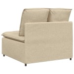 vidaXL Modul central canapea modulară cu perne, crem, 100 cm vidaXL Modul central canapea modulară cu perne, crem, 100 cm