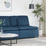 vidaXL Modul central canapea modulară cu perne, albastru, 100 cm vidaXL Modul central canapea modulară cu perne, albastru, 100 cm
