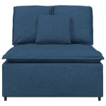 vidaXL Modul central canapea modulară cu perne, albastru, 100 cm vidaXL Modul central canapea modulară cu perne, albastru, 100 cm