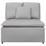 vidaXL Modul central canapea modulară cu perne, gri nor, 100 cm vidaXL Modul central canapea modulară cu perne, gri nor, 100 cm