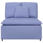 vidaXL Modul central canapea modulară cu perne, albastru jeans, 100 cm vidaXL Modul central canapea modulară cu perne, albastru jeans, 100 cm