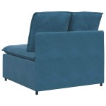 vidaXL Modul central canapea modulară cu perne, albastru, 100 cm vidaXL Modul central canapea modulară cu perne, albastru, 100 cm