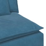 vidaXL Modul central canapea modulară cu perne, albastru, 100 cm vidaXL Modul central canapea modulară cu perne, albastru, 100 cm