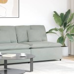 vidaXL Modul central canapea modulară cu perne, gri deschis, 100 cm vidaXL Modul central canapea modulară cu perne, gri deschis, 100 cm