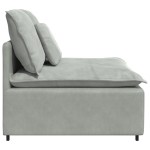 vidaXL Modul central canapea modulară cu perne, gri deschis, 100 cm vidaXL Modul central canapea modulară cu perne, gri deschis, 100 cm