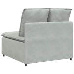 vidaXL Modul central canapea modulară cu perne, gri deschis, 100 cm vidaXL Modul central canapea modulară cu perne, gri deschis, 100 cm
