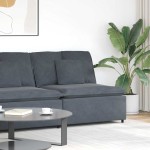 vidaXL Modul central canapea modulară cu perne gri închis 100 cm vidaXL Modul central canapea modulară cu perne gri închis 100 cm