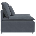 vidaXL Modul central canapea modulară cu perne gri închis 100 cm vidaXL Modul central canapea modulară cu perne gri închis 100 cm