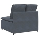 vidaXL Modul central canapea modulară cu perne gri închis 100 cm vidaXL Modul central canapea modulară cu perne gri închis 100 cm