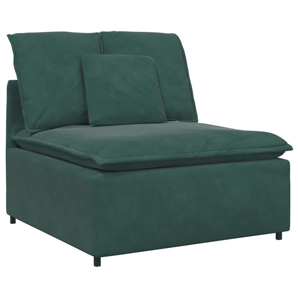vidaXL Modul central canapea modulară cu perne, verde închis, 100 cm