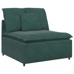 vidaXL Modul central canapea modulară cu perne, verde închis, 100 cm vidaXL Modul central canapea modulară cu perne, verde închis, 100 cm