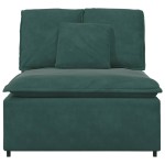 vidaXL Modul central canapea modulară cu perne, verde închis, 100 cm vidaXL Modul central canapea modulară cu perne, verde închis, 100 cm