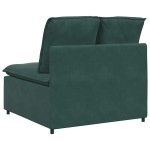 vidaXL Modul central canapea modulară cu perne, verde închis, 100 cm vidaXL Modul central canapea modulară cu perne, verde închis, 100 cm