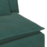 vidaXL Modul central canapea modulară cu perne, verde închis, 100 cm vidaXL Modul central canapea modulară cu perne, verde închis, 100 cm