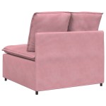 vidaXL Modul central canapea modulară cu perne, roz, 100 cm