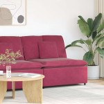 vidaXL Modul central canapea modulară cu perne, roșu vin, 100 cm vidaXL Modul central canapea modulară cu perne, roșu vin, 100 cm