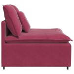 vidaXL Modul central canapea modulară cu perne, roșu vin, 100 cm vidaXL Modul central canapea modulară cu perne, roșu vin, 100 cm