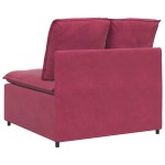 vidaXL Modul central canapea modulară cu perne, roșu vin, 100 cm vidaXL Modul central canapea modulară cu perne, roșu vin, 100 cm