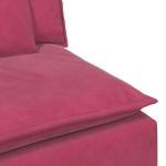 vidaXL Modul central canapea modulară cu perne, roșu vin, 100 cm vidaXL Modul central canapea modulară cu perne, roșu vin, 100 cm