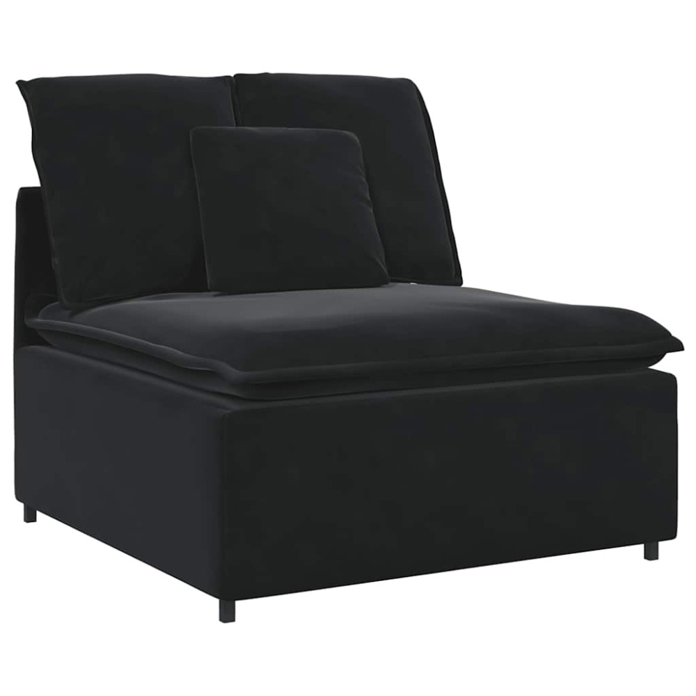 vidaXL Modul central de canapea modulară cu perne, negru, 100 cm
