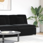 vidaXL Modul central de canapea modulară cu perne, negru, 100 cm vidaXL Modul central de canapea modulară cu perne, negru, 100 cm