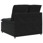 vidaXL Modul central de canapea modulară cu perne, negru, 100 cm vidaXL Modul central de canapea modulară cu perne, negru, 100 cm