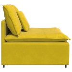 vidaXL Modul central canapea modulară cu perne, galben, 100 cm vidaXL Modul central canapea modulară cu perne, galben, 100 cm