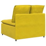 vidaXL Modul central canapea modulară cu perne, galben, 100 cm vidaXL Modul central canapea modulară cu perne, galben, 100 cm