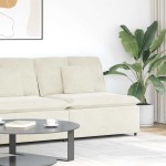 vidaXL Modul central canapea modulară cu perne, crem, 100 cm vidaXL Modul central canapea modulară cu perne, crem, 100 cm