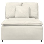 vidaXL Modul central canapea modulară cu perne, crem, 100 cm vidaXL Modul central canapea modulară cu perne, crem, 100 cm