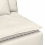 vidaXL Modul central canapea modulară cu perne, crem, 100 cm vidaXL Modul central canapea modulară cu perne, crem, 100 cm