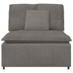 vidaXL Modul central canapea modulară cu perne, gri deschis, 100 cm vidaXL Modul central canapea modulară cu perne, gri deschis, 100 cm