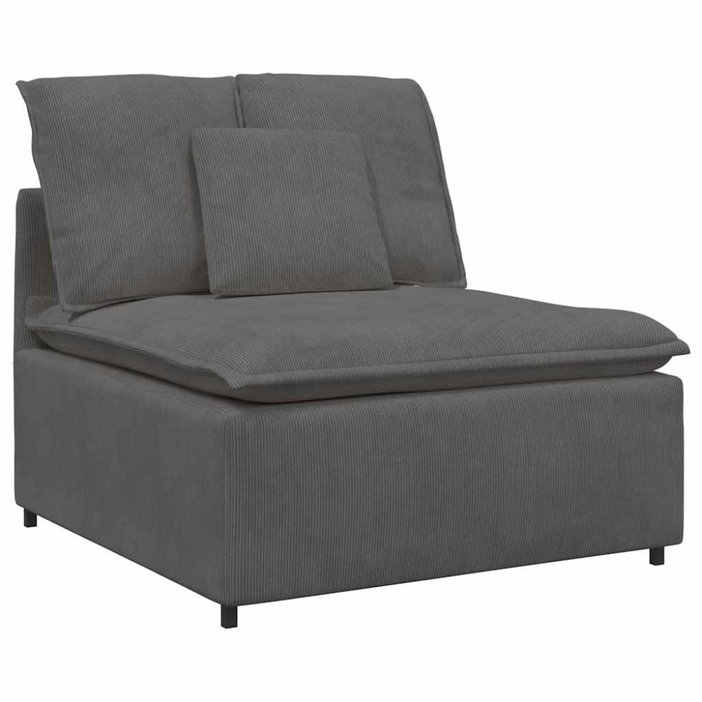 vidaXL Modul central canapea modulară cu perne gri închis 100 cm