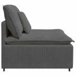 vidaXL Modul central canapea modulară cu perne gri închis 100 cm vidaXL Modul central canapea modulară cu perne gri închis 100 cm