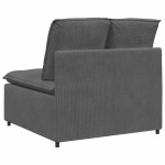 vidaXL Modul central canapea modulară cu perne gri închis 100 cm vidaXL Modul central canapea modulară cu perne gri închis 100 cm