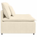 vidaXL Modul central canapea modulară cu perne, crem, 100 cm vidaXL Modul central canapea modulară cu perne, crem, 100 cm