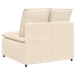 vidaXL Modul central canapea modulară cu perne, crem, 100 cm vidaXL Modul central canapea modulară cu perne, crem, 100 cm