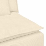 vidaXL Modul central canapea modulară cu perne, crem, 100 cm vidaXL Modul central canapea modulară cu perne, crem, 100 cm