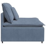 vidaXL Modul central canapea modulară cu perne, albastru, 100 cm vidaXL Modul central canapea modulară cu perne, albastru, 100 cm
