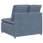 vidaXL Modul central canapea modulară cu perne, albastru, 100 cm vidaXL Modul central canapea modulară cu perne, albastru, 100 cm