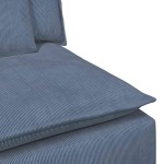vidaXL Modul central canapea modulară cu perne, albastru, 100 cm vidaXL Modul central canapea modulară cu perne, albastru, 100 cm