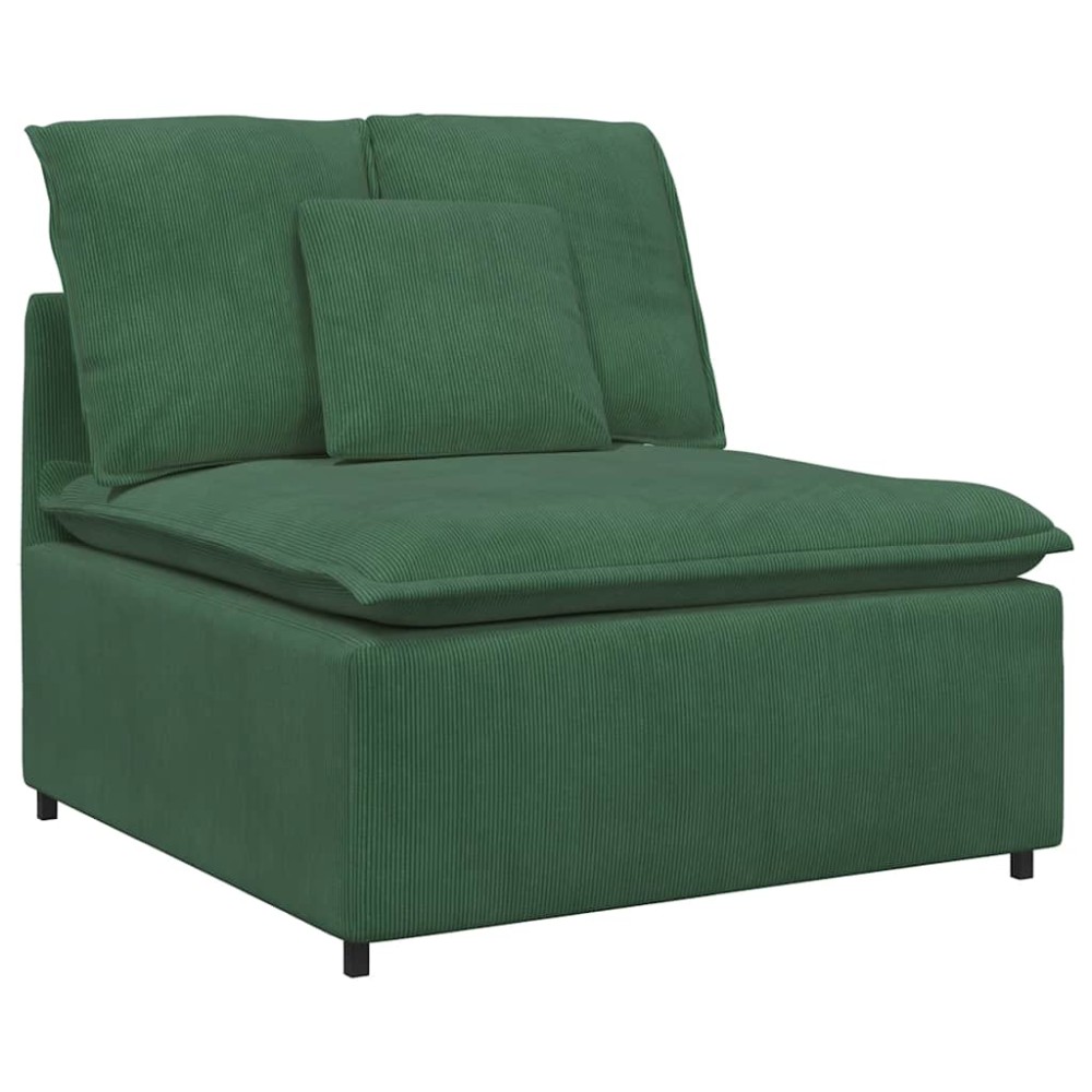 vidaXL Modul central canapea modulară cu perne, verde închis, 100 cm