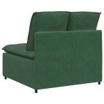 vidaXL Modul central canapea modulară cu perne, verde închis, 100 cm vidaXL Modul central canapea modulară cu perne, verde închis, 100 cm