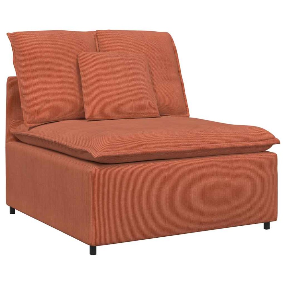 vidaXL Modul central canapea modulară cu perne roșu portocaliu 100 cm