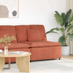 vidaXL Modul central canapea modulară cu perne roșu portocaliu 100 cm vidaXL Modul central canapea modulară cu perne roșu portocaliu 100 cm