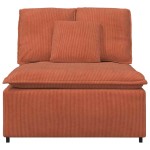 vidaXL Modul central canapea modulară cu perne roșu portocaliu 100 cm vidaXL Modul central canapea modulară cu perne roșu portocaliu 100 cm